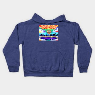 Dogs Arrival at the Rainbow Bridge Kids Hoodie